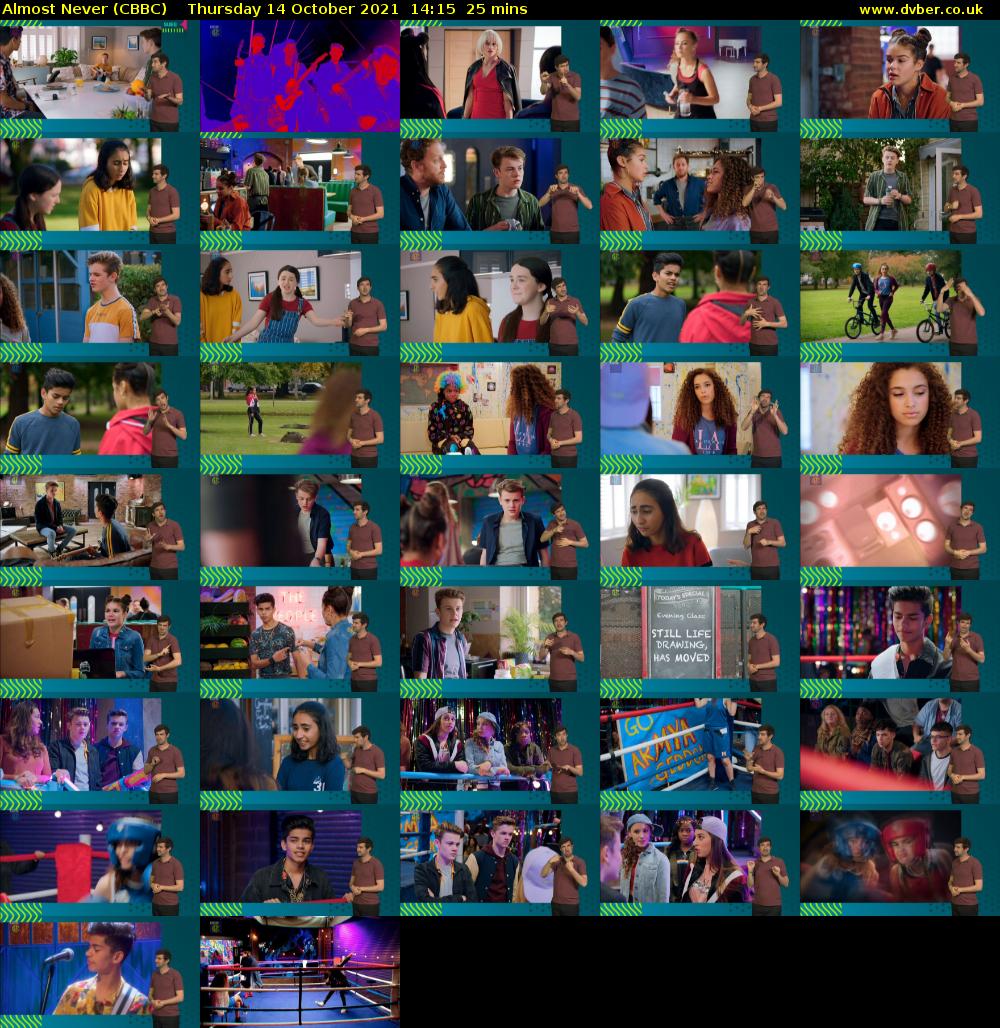 Almost Never (CBBC) Thursday 14 October 2021 14:15 - 14:40