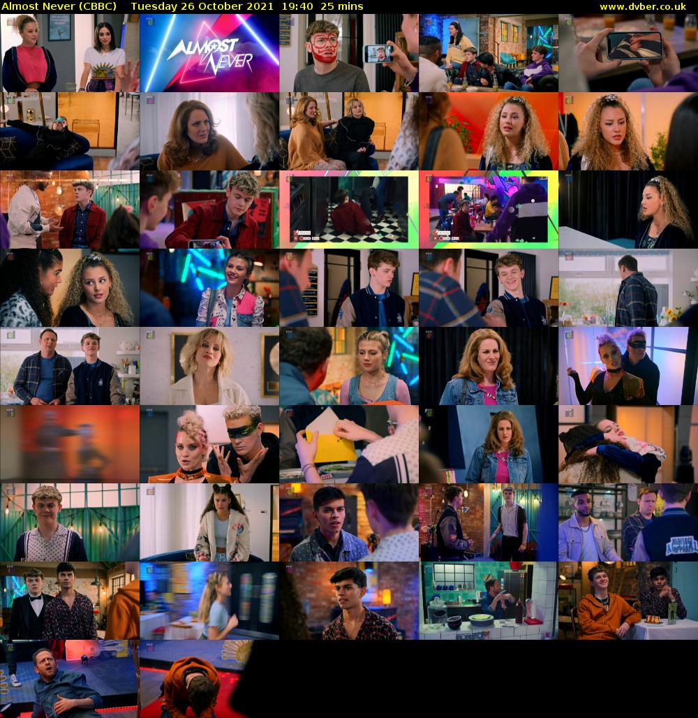 Almost Never (CBBC) Tuesday 26 October 2021 19:40 - 20:05