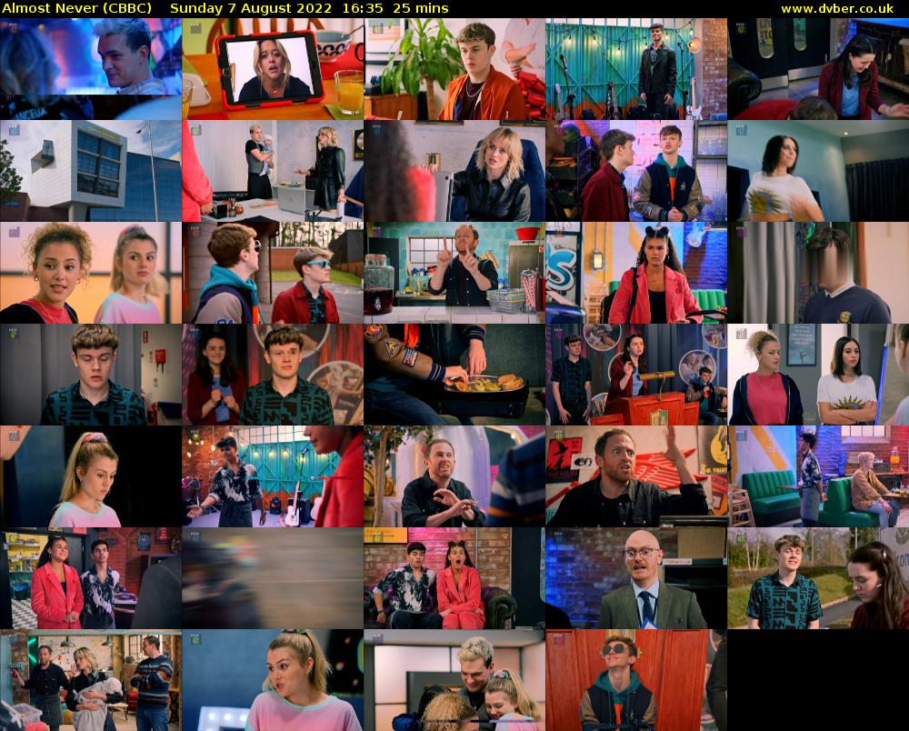 Almost Never (CBBC) Sunday 7 August 2022 16:35 - 17:00