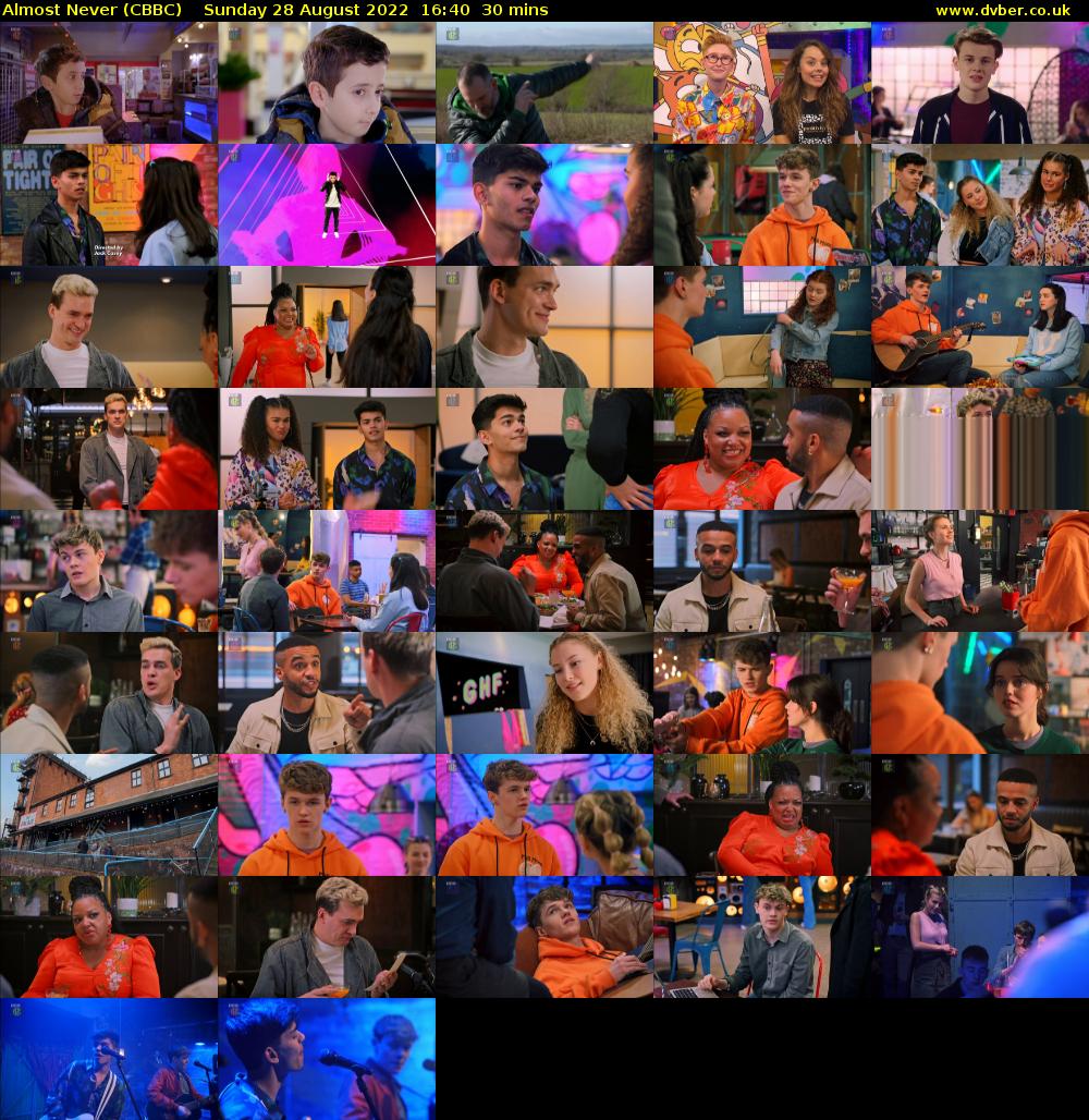Almost Never (CBBC) Sunday 28 August 2022 16:40 - 17:10