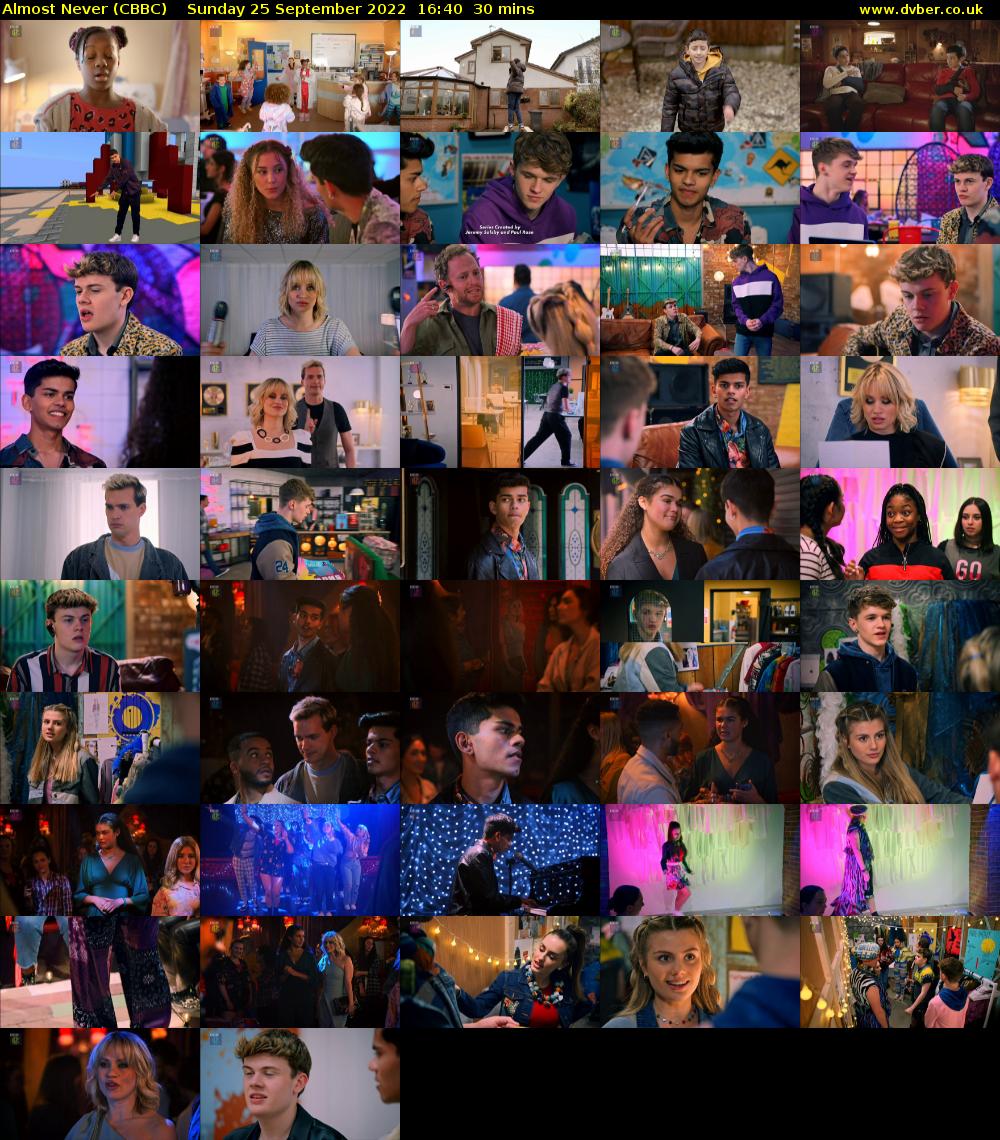 Almost Never (CBBC) Sunday 25 September 2022 16:40 - 17:10