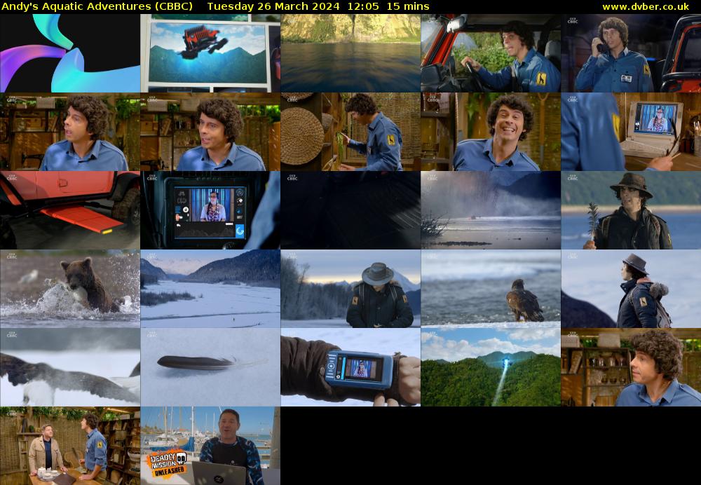 Andy's Aquatic Adventures (CBBC) Tuesday 26 March 2024 12:05 - 12:20