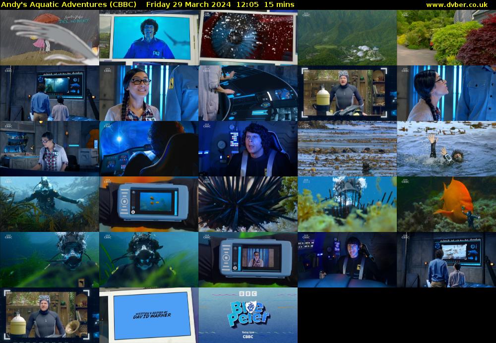 Andy's Aquatic Adventures (CBBC) Friday 29 March 2024 12:05 - 12:20