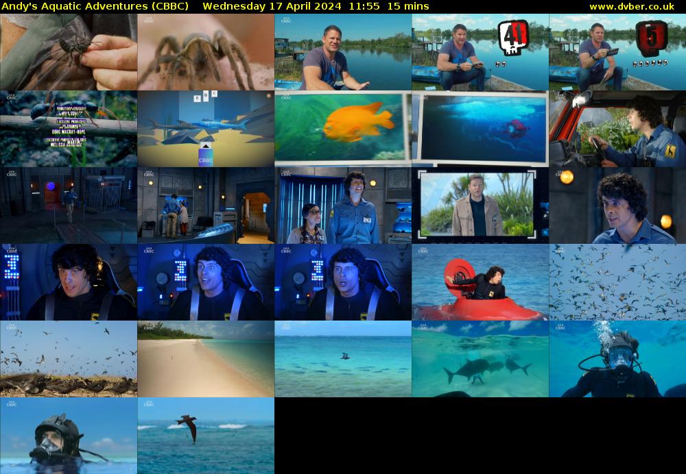 Andy's Aquatic Adventures (CBBC) Wednesday 17 April 2024 11:55 - 12:10