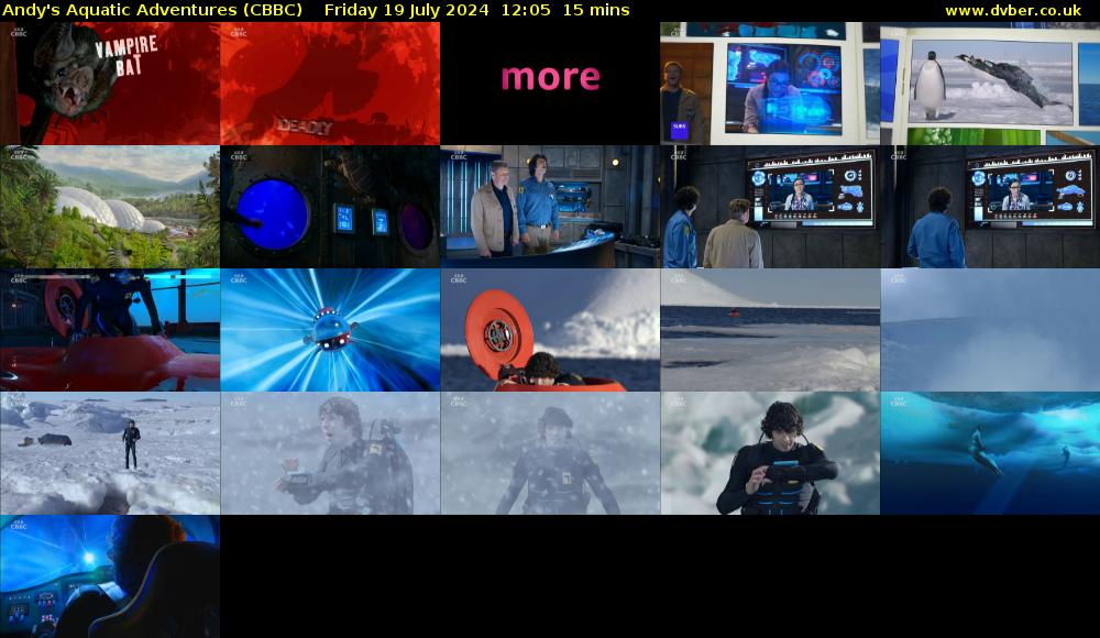 Andy's Aquatic Adventures (CBBC) Friday 19 July 2024 12:05 - 12:20