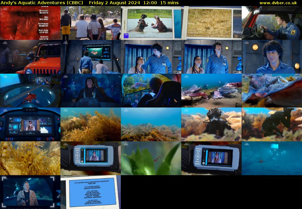 Andy's Aquatic Adventures (CBBC) Friday 2 August 2024 12:00 - 12:15