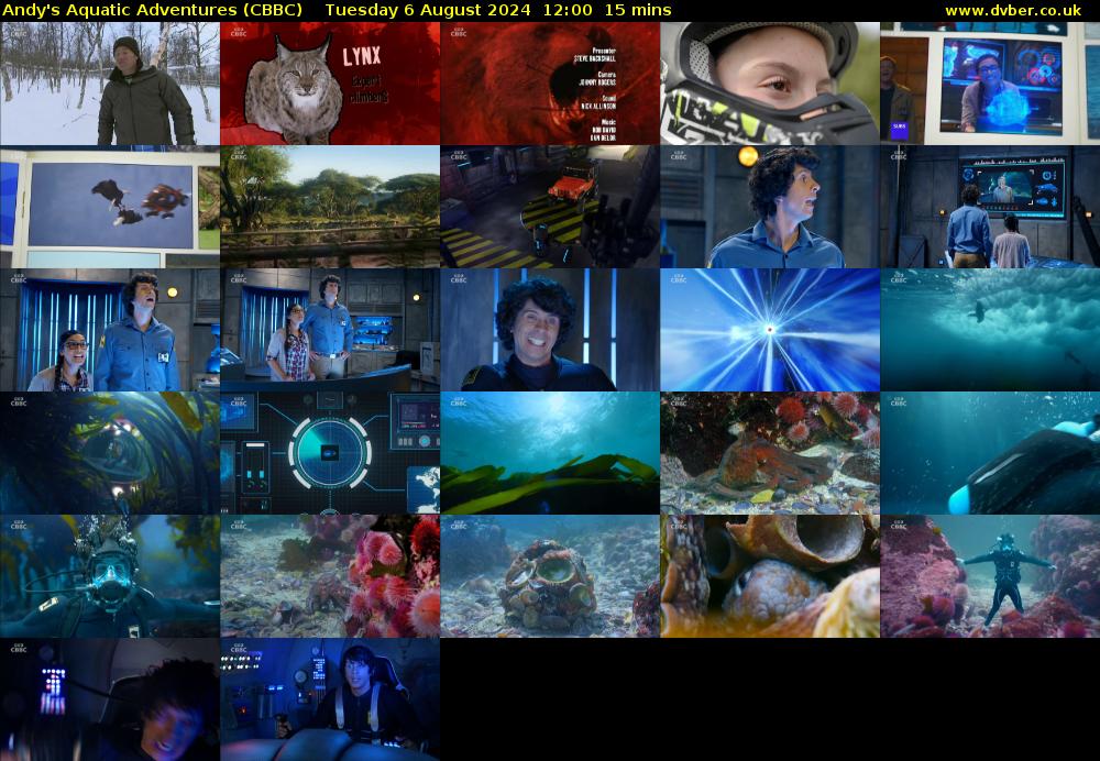 Andy's Aquatic Adventures (CBBC) Tuesday 6 August 2024 12:00 - 12:15