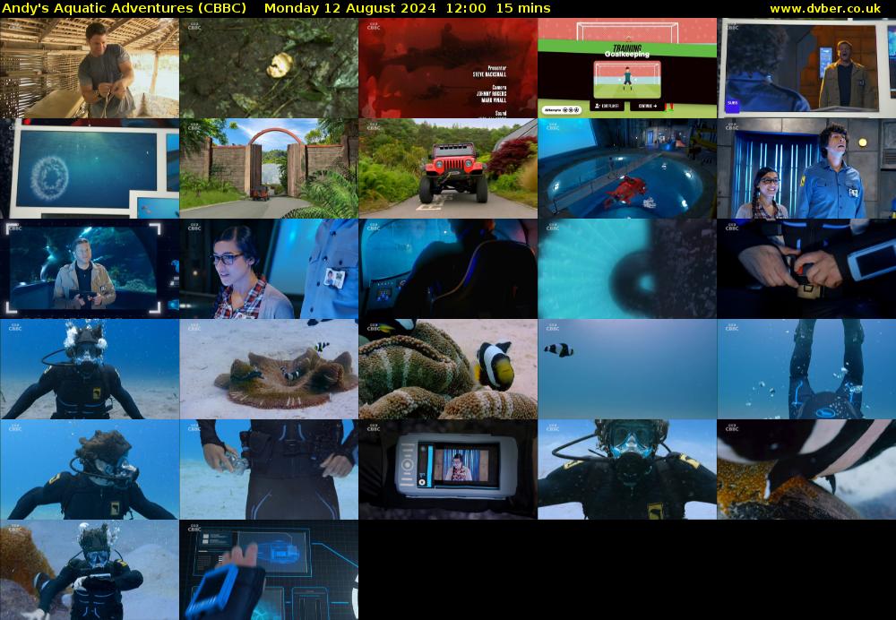Andy's Aquatic Adventures (CBBC) Monday 12 August 2024 12:00 - 12:15
