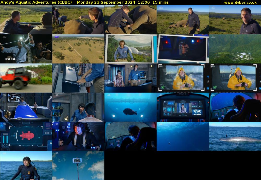 Andy's Aquatic Adventures (CBBC) Monday 23 September 2024 12:00 - 12:15
