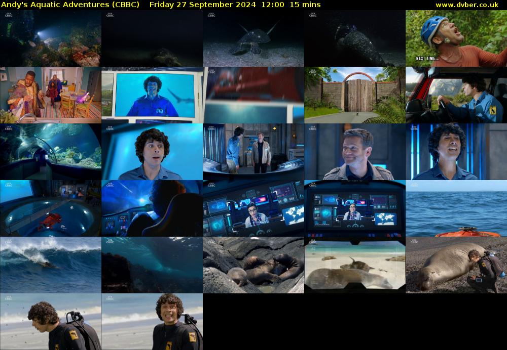 Andy's Aquatic Adventures (CBBC) Friday 27 September 2024 12:00 - 12:15