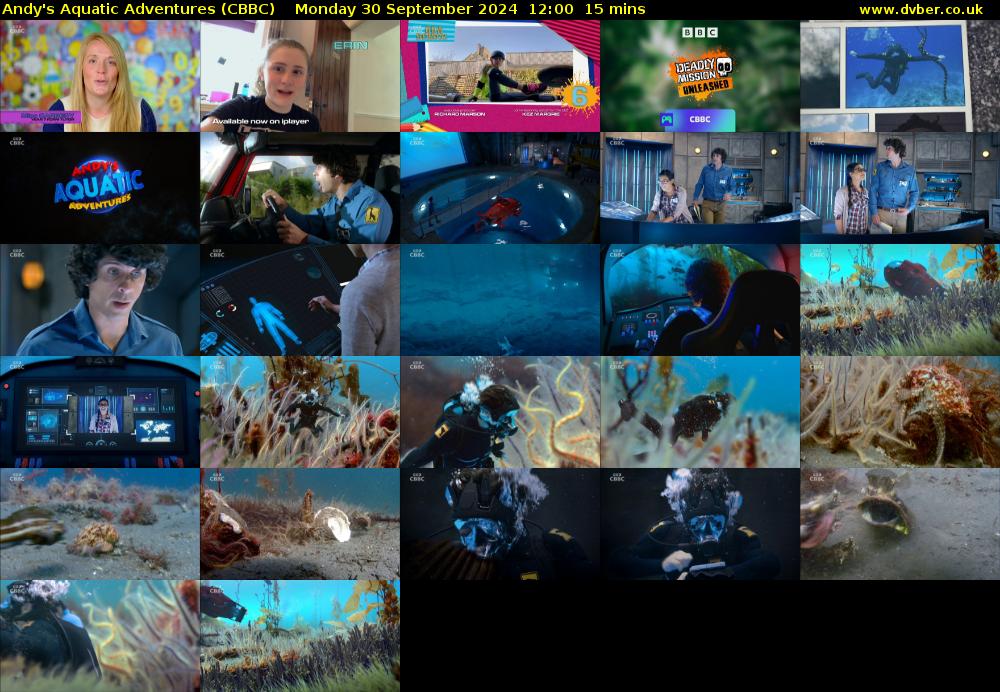 Andy's Aquatic Adventures (CBBC) Monday 30 September 2024 12:00 - 12:15