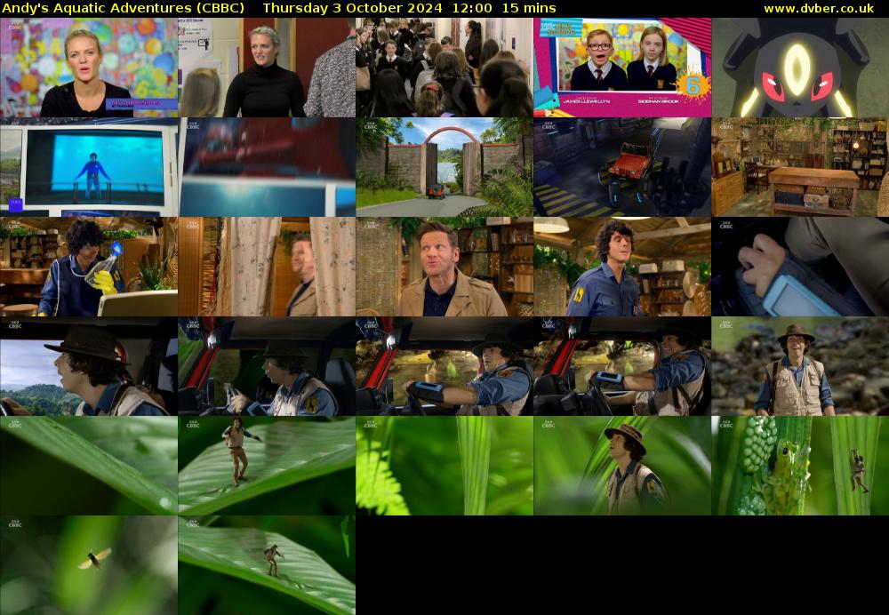 Andy's Aquatic Adventures (CBBC) Thursday 3 October 2024 12:00 - 12:15