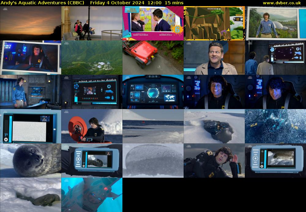 Andy's Aquatic Adventures (CBBC) Friday 4 October 2024 12:00 - 12:15