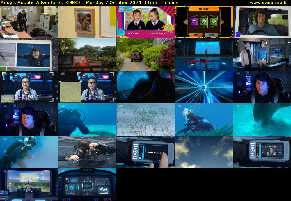 Andy's Aquatic Adventures (CBBC) Monday 7 October 2024 11:55 - 12:10