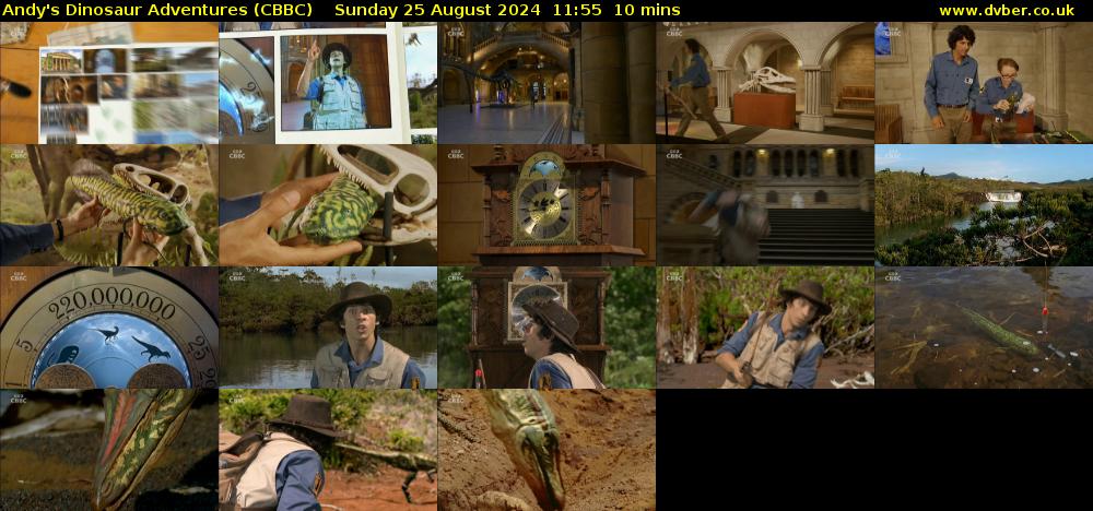 Andy's Dinosaur Adventures (CBBC) Sunday 25 August 2024 11:55 - 12:05