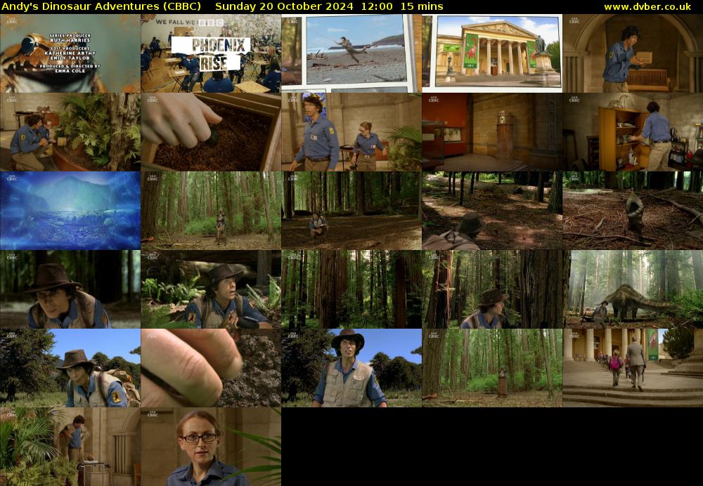 Andy's Dinosaur Adventures (CBBC) Sunday 20 October 2024 12:00 - 12:15