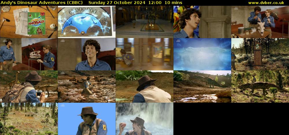 Andy's Dinosaur Adventures (CBBC) Sunday 27 October 2024 12:00 - 12:10