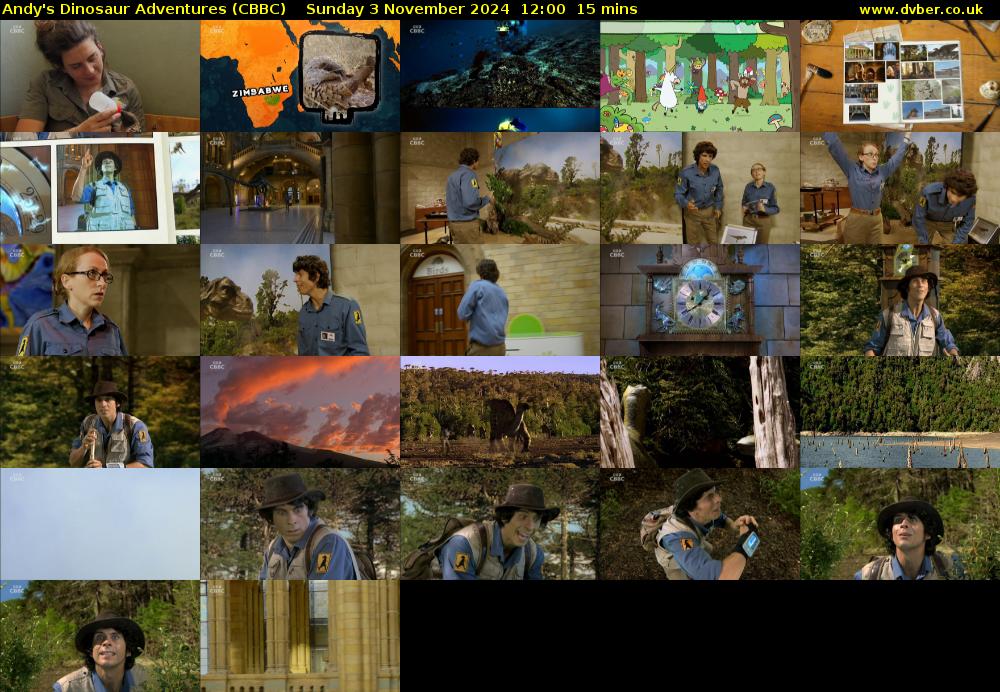 Andy's Dinosaur Adventures (CBBC) Sunday 3 November 2024 12:00 - 12:15