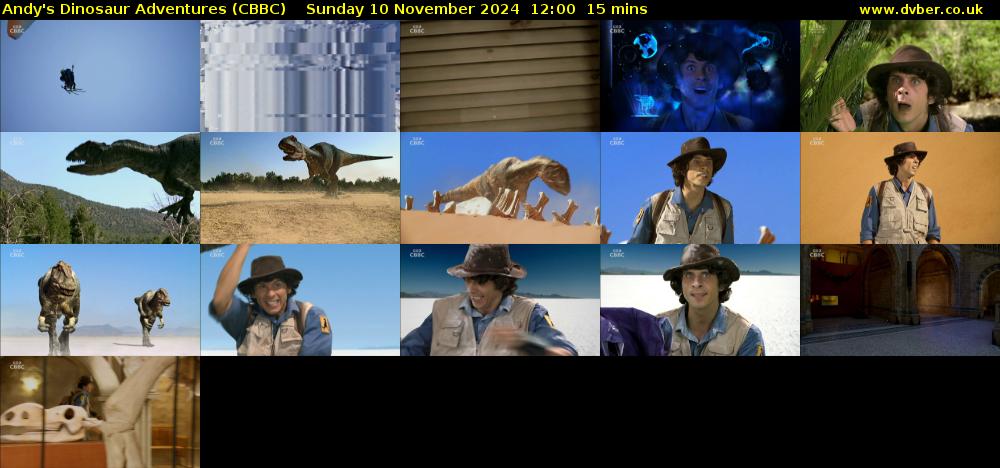 Andy's Dinosaur Adventures (CBBC) Sunday 10 November 2024 12:00 - 12:15