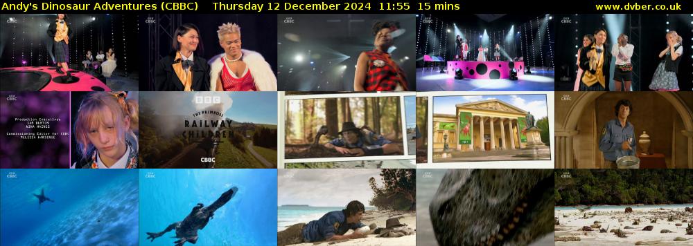 Andy's Dinosaur Adventures (CBBC) Thursday 12 December 2024 11:55 - 12:10
