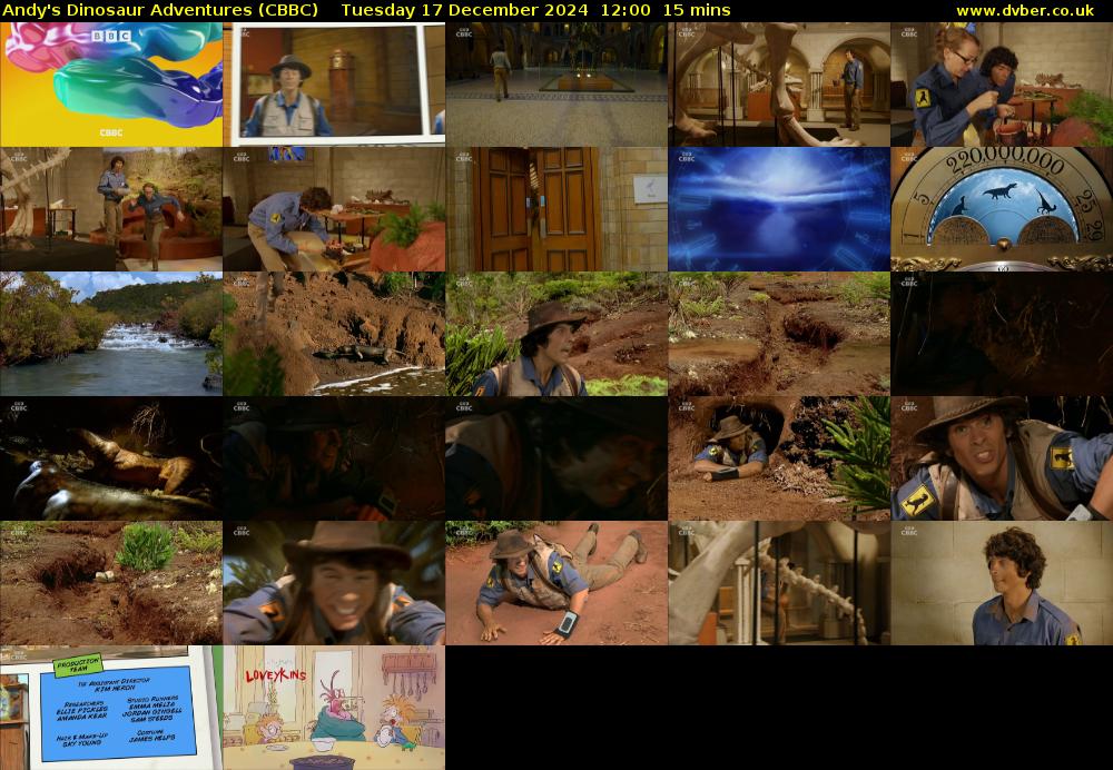 Andy's Dinosaur Adventures (CBBC) Tuesday 17 December 2024 12:00 - 12:15