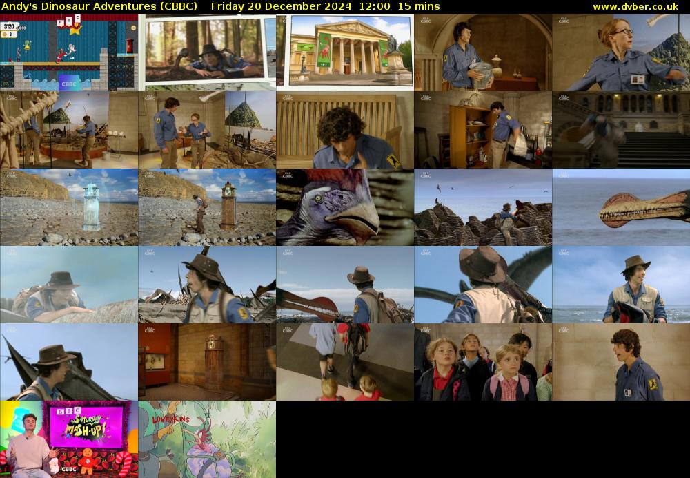 Andy's Dinosaur Adventures (CBBC) Friday 20 December 2024 12:00 - 12:15