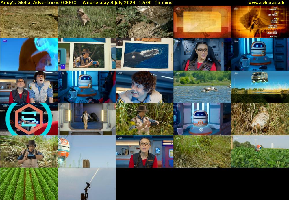 Andy's Global Adventures (CBBC) Wednesday 3 July 2024 12:00 - 12:15