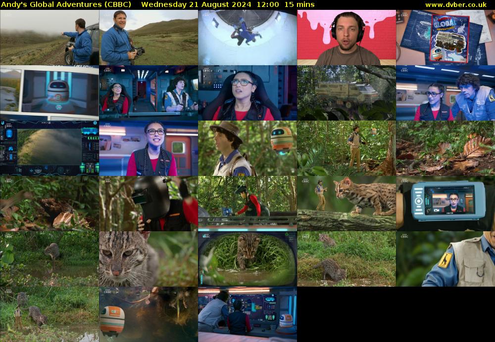 Andy's Global Adventures (CBBC) Wednesday 21 August 2024 12:00 - 12:15