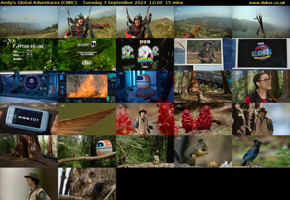 Andy's Global Adventures (CBBC) Tuesday 3 September 2024 12:00 - 12:15