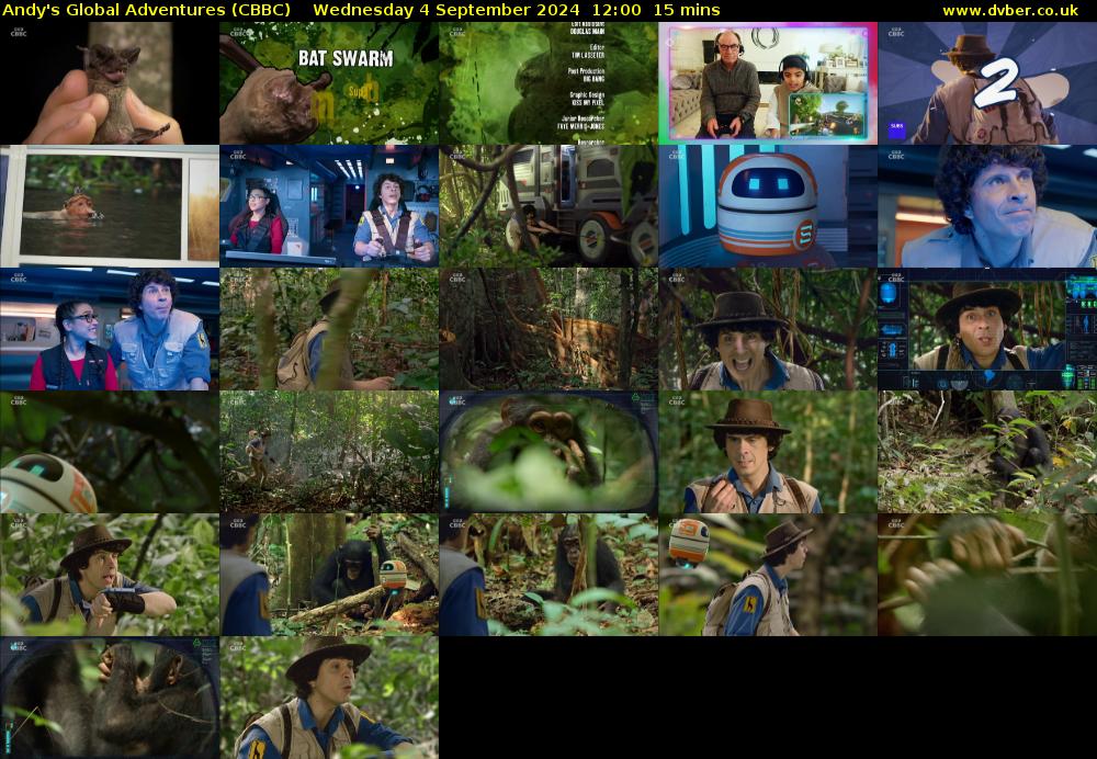 Andy's Global Adventures (CBBC) Wednesday 4 September 2024 12:00 - 12:15