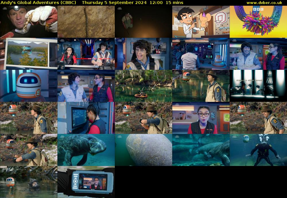 Andy's Global Adventures (CBBC) Thursday 5 September 2024 12:00 - 12:15