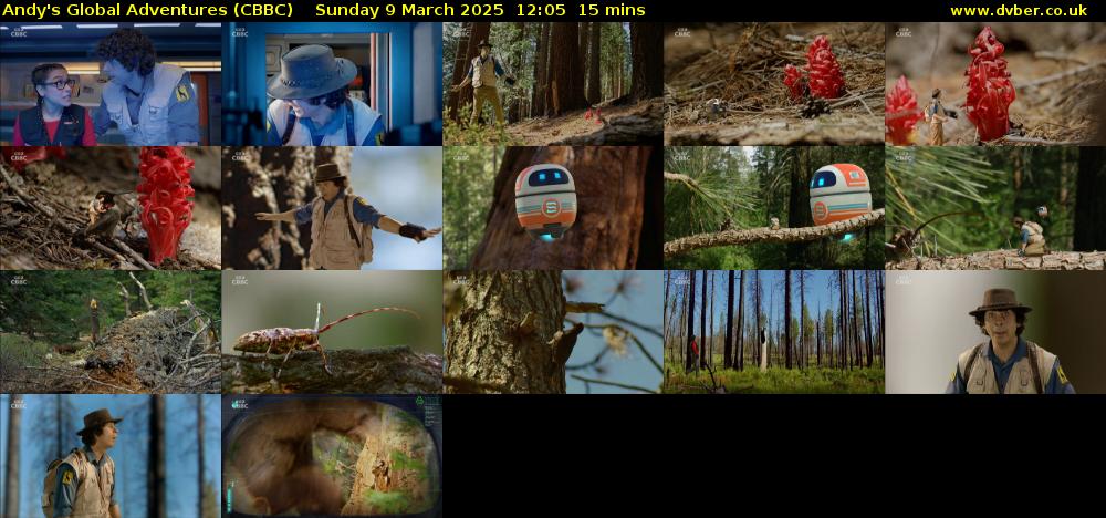 Andy's Global Adventures (CBBC) Sunday 9 March 2025 12:05 - 12:20