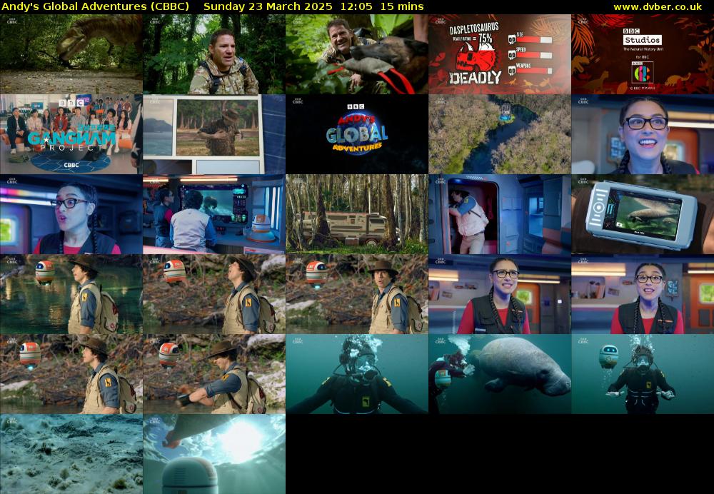 Andy's Global Adventures (CBBC) Sunday 23 March 2025 12:05 - 12:20