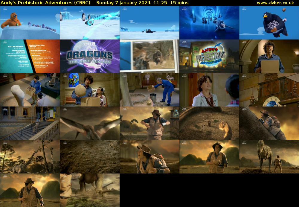 Andy's Prehistoric Adventures (CBBC) Sunday 7 January 2024 11:25 - 11:40