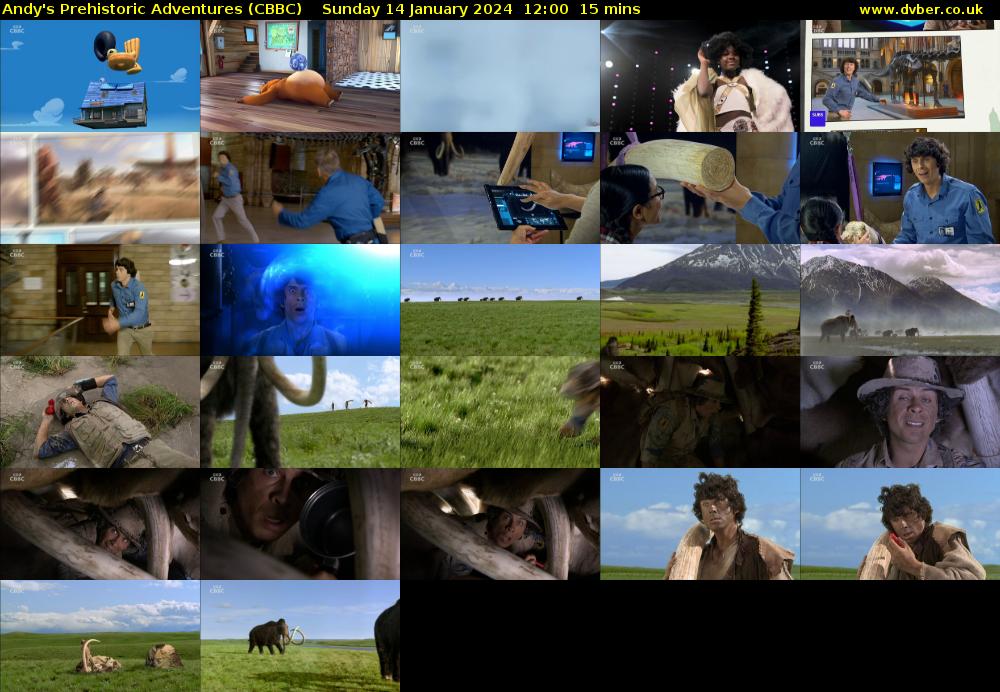 Andy's Prehistoric Adventures (CBBC) Sunday 14 January 2024 12:00 - 12:15