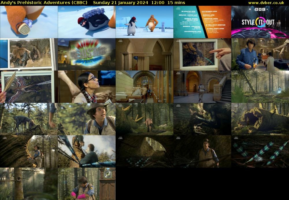 Andy's Prehistoric Adventures (CBBC) Sunday 21 January 2024 12:00 - 12:15