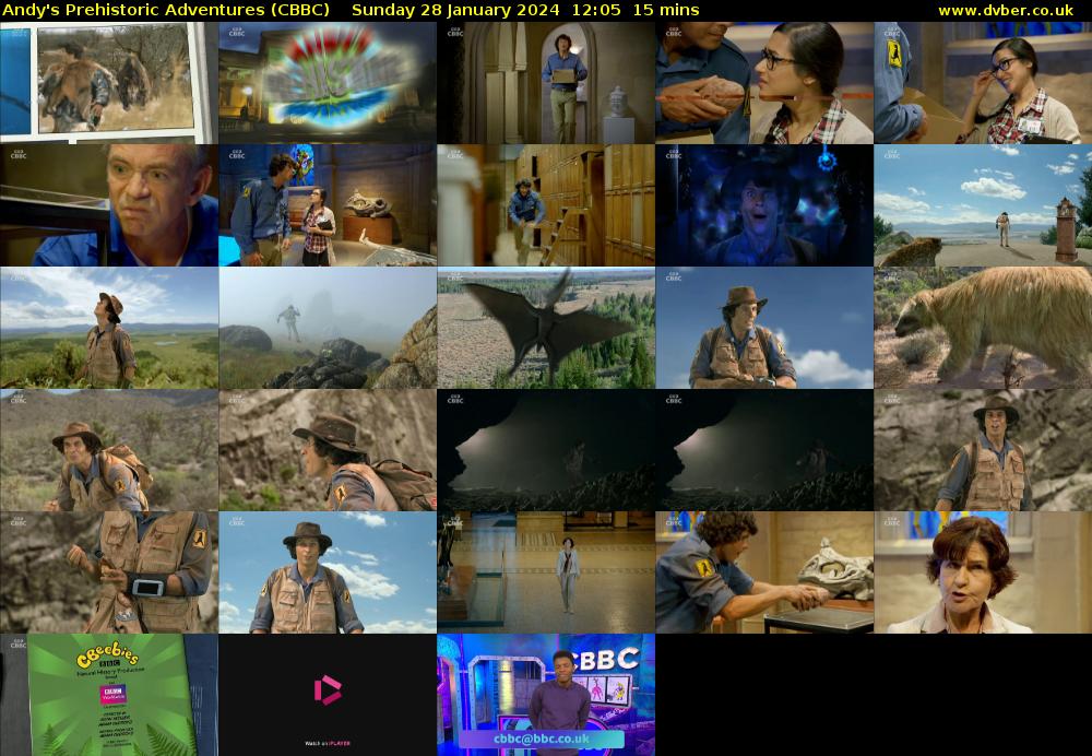 Andy's Prehistoric Adventures (CBBC) Sunday 28 January 2024 12:05 - 12:20