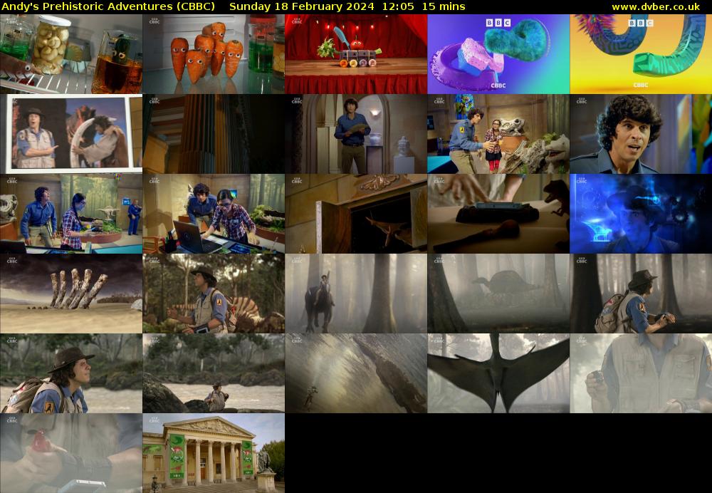 Andy's Prehistoric Adventures (CBBC) Sunday 18 February 2024 12:05 - 12:20