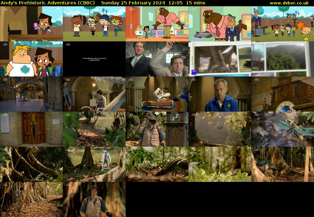 Andy's Prehistoric Adventures (CBBC) Sunday 25 February 2024 12:05 - 12:20