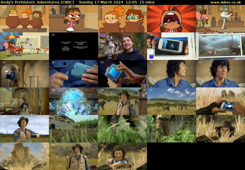 Andy's Prehistoric Adventures (CBBC) Sunday 17 March 2024 12:05 - 12:20