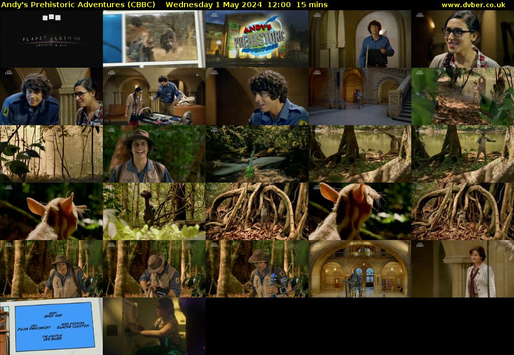 Andy's Prehistoric Adventures (CBBC) Wednesday 1 May 2024 12:00 - 12:15