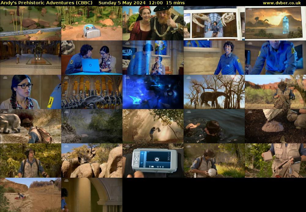 Andy's Prehistoric Adventures (CBBC) Sunday 5 May 2024 12:00 - 12:15