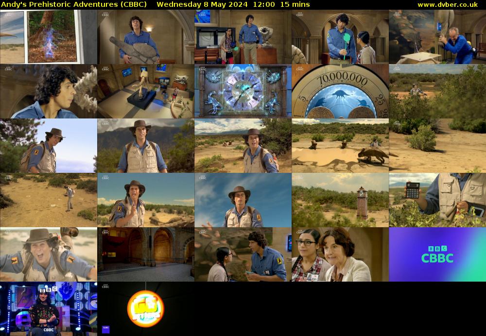 Andy's Prehistoric Adventures (CBBC) Wednesday 8 May 2024 12:00 - 12:15