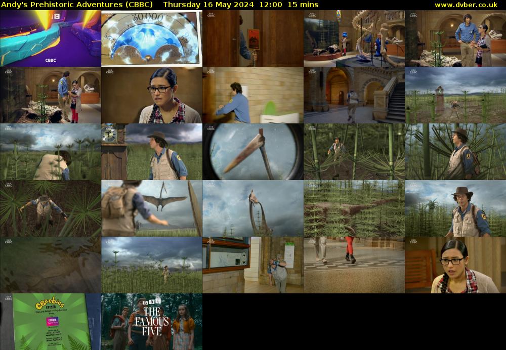 Andy's Prehistoric Adventures (CBBC) Thursday 16 May 2024 12:00 - 12:15
