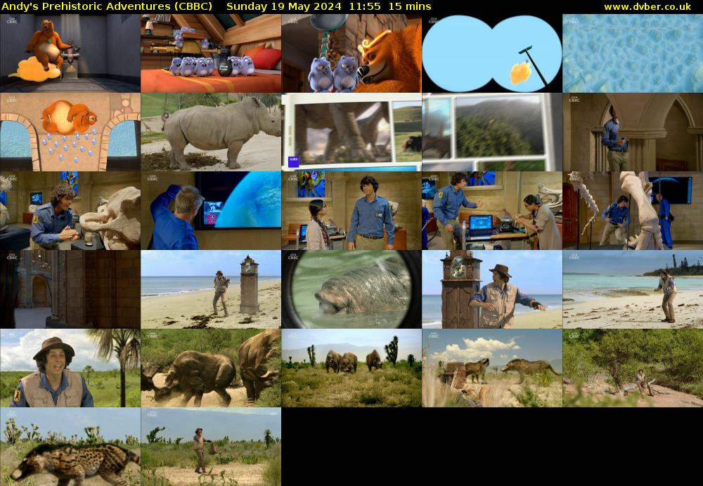 Andy's Prehistoric Adventures (CBBC) Sunday 19 May 2024 11:55 - 12:10