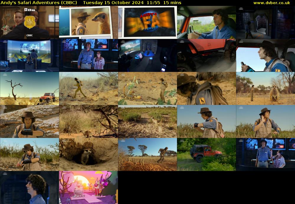 Andy's Safari Adventures (CBBC) Tuesday 15 October 2024 11:55 - 12:10