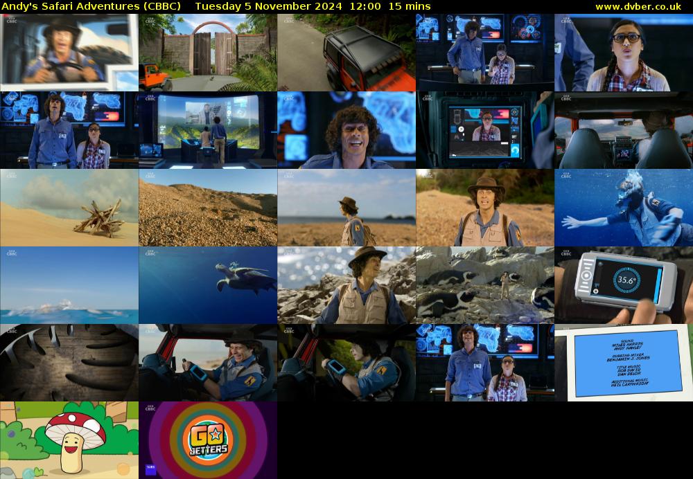 Andy's Safari Adventures (CBBC) Tuesday 5 November 2024 12:00 - 12:15