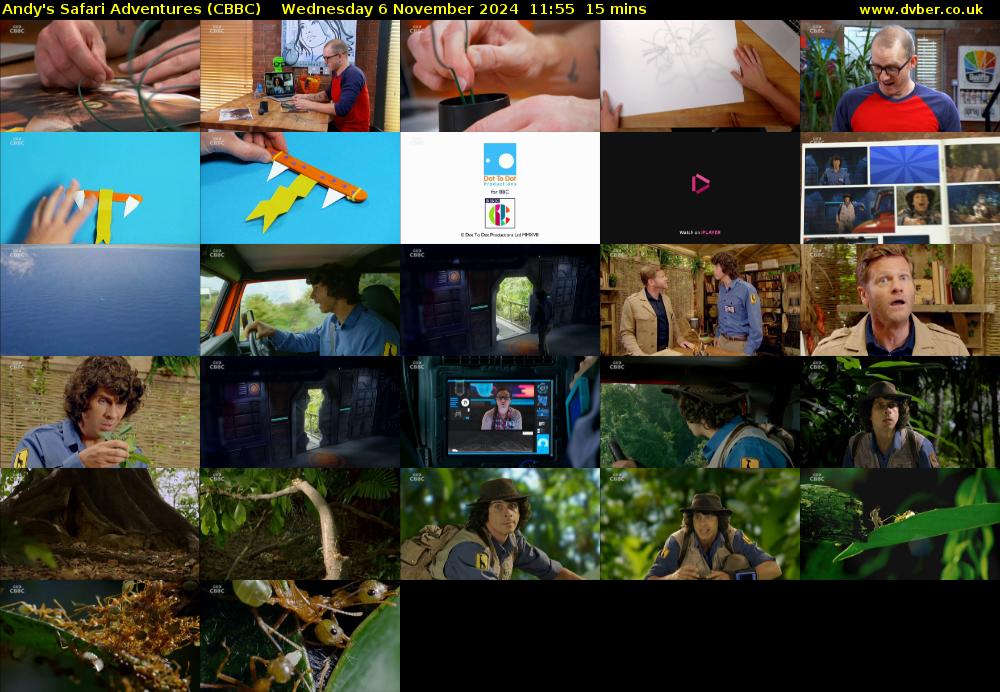 Andy's Safari Adventures (CBBC) Wednesday 6 November 2024 11:55 - 12:10