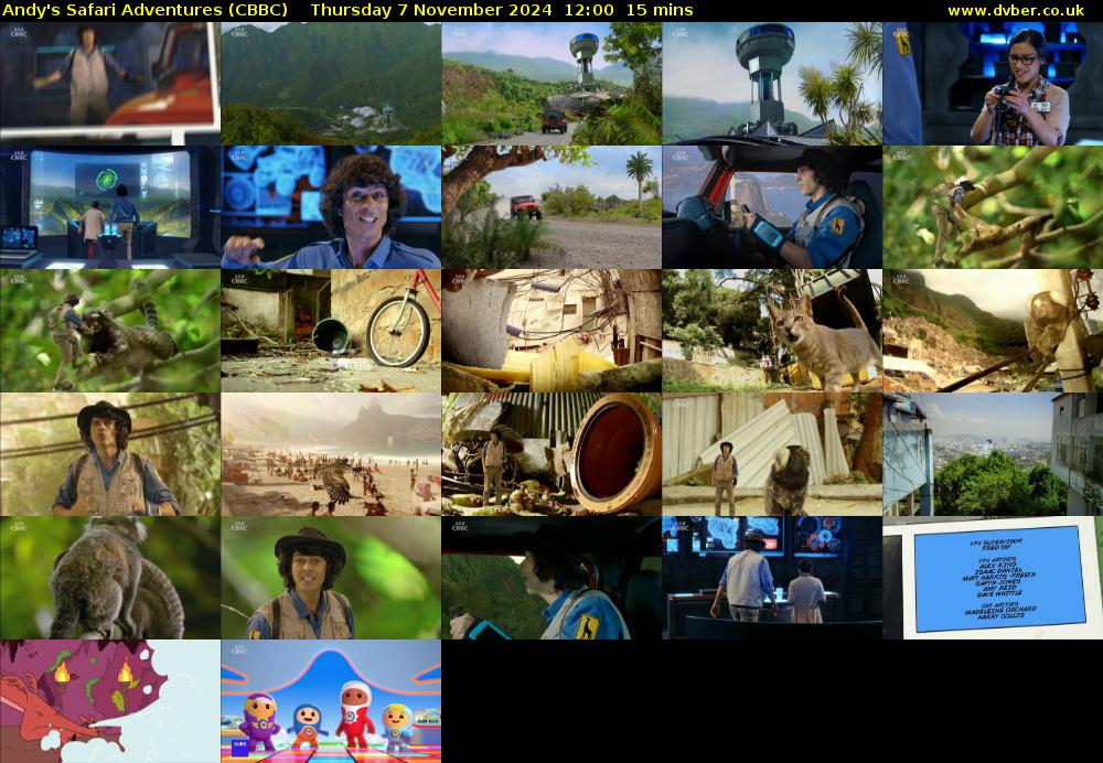 Andy's Safari Adventures (CBBC) Thursday 7 November 2024 12:00 - 12:15