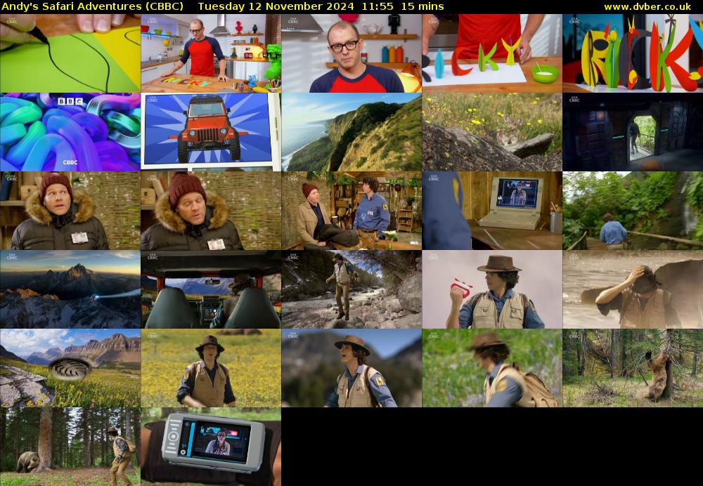 Andy's Safari Adventures (CBBC) Tuesday 12 November 2024 11:55 - 12:10